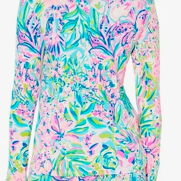 NWT LILLY PULITZER Lilly's Favorite Things PJ Top Knit Button-Up Multi - Picture 5 of 7